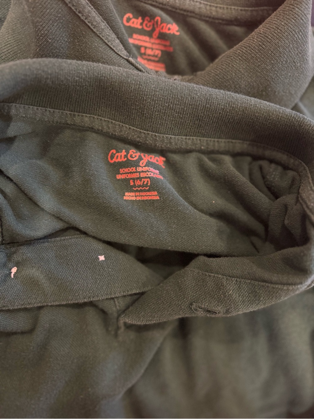 Cat & Jack Forrest green school shirt